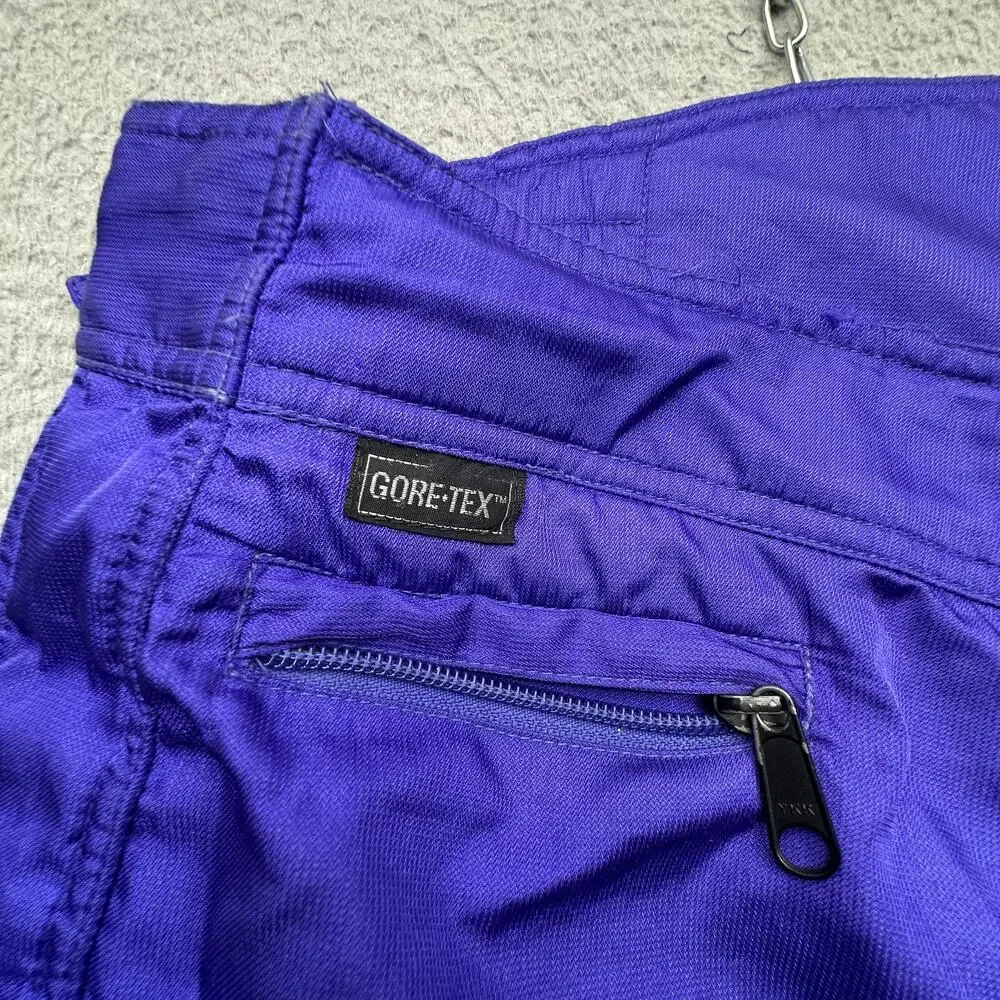 Vintage The North Face Gore-Tex Purple Ski Pants Mens XL Black Hybrid Sizing